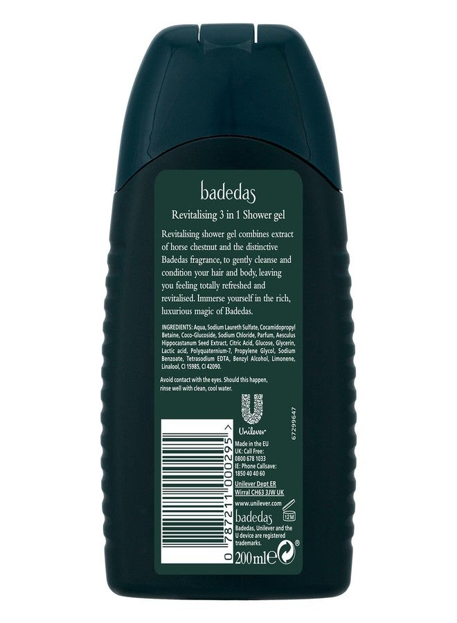 Badedas Revitalising Shower Gel, Shampoo & Conditioner 200ml (PACK OF 2) - Image 2